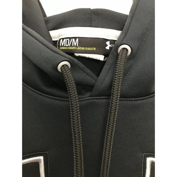 Under Armour Mens M Black Gray Pullover Hoodie Sweater *4 - Picture 3 of 4
